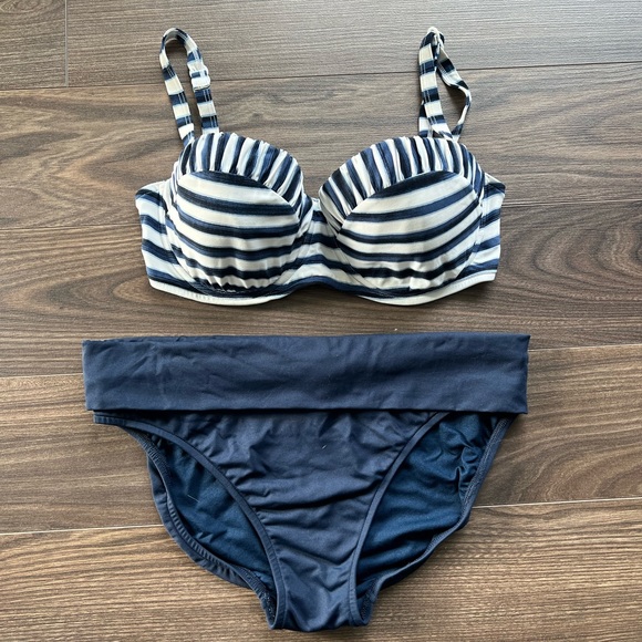 Seafolly Striped Bustier Bikini - Picture 1 of 5